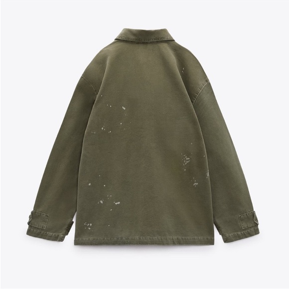 Zara Olive Green Utility Jacket - Picture 2 of 8